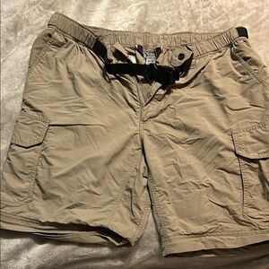 Men's Beige fishing Shorts with Belt